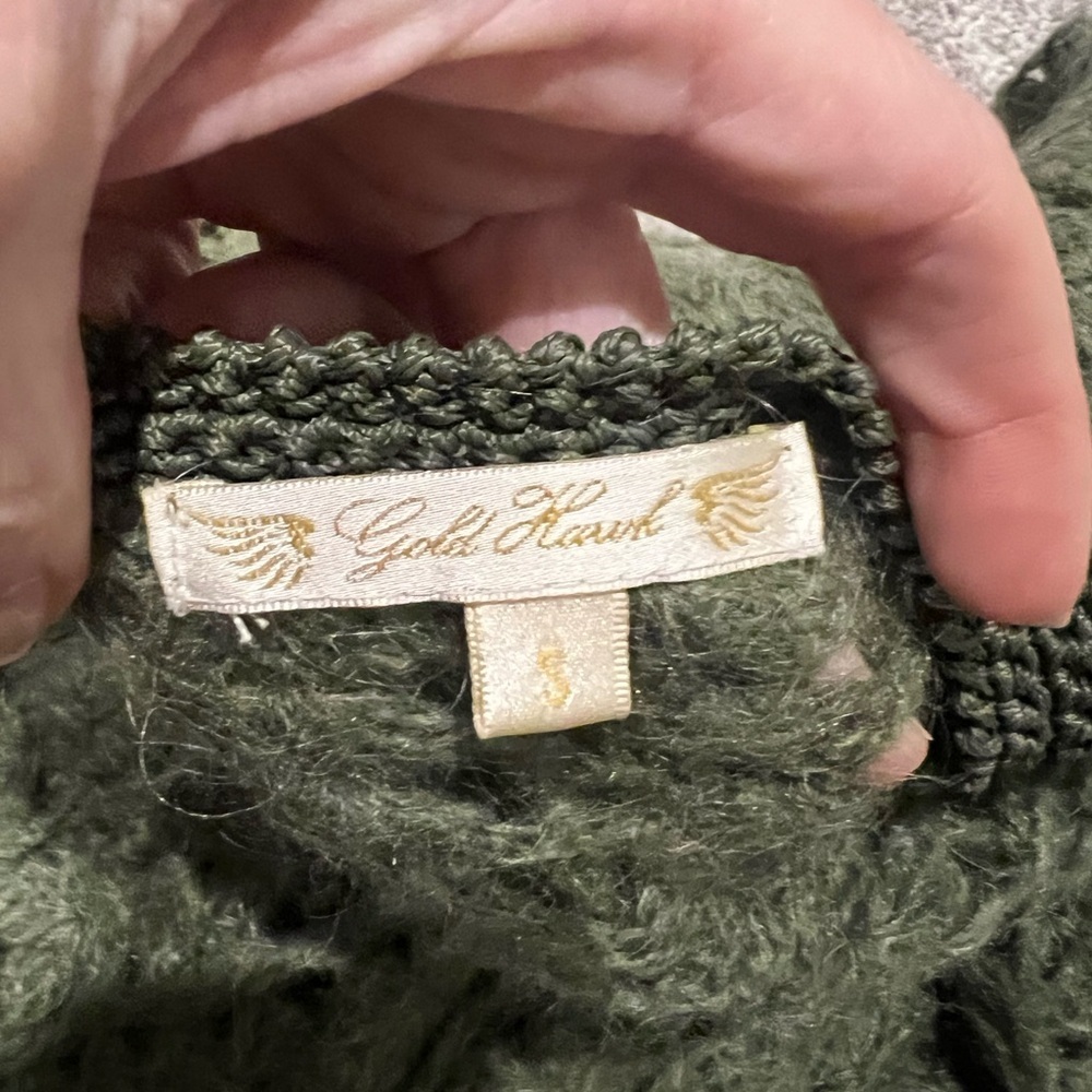 Gold Hawk Open Knit Sweater Cardigan
Sz: S - Picture 9 of 14